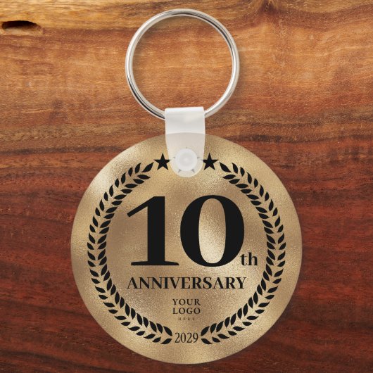 10e Business Jubileum Gold Herdenking Sleutelhanger (Voorkant)