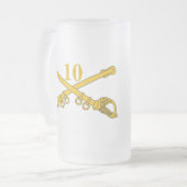 10e Cavalerie Regiment "Buffalo Soldaten" Matglas Bierpul (Voorkant links)