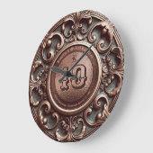 10e Copper Wedding Jubileum Large Clock Grote Klok (Hoek)