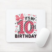 10e Coquette Verjaardag Meisje 10 Jaar Oud Meisje Muismat (Met muis)