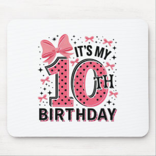 10e Coquette Verjaardag Meisje 10 Jaar Oud Meisje  Muismat