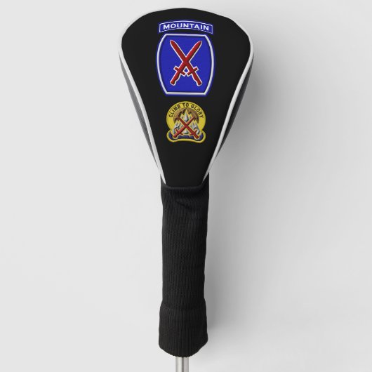 10e divisie berginfanterie embleem insignes golfheadcover (Voorkant)