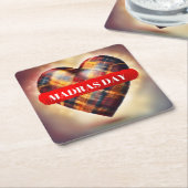 10e editie van Madras Day - Beperkte versie Kartonnen Onderzetters (Schuin)