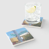 10e en Piemonte Midtown, Atlanta Marble Onderzette Stenen Onderzetter (Zijkant)