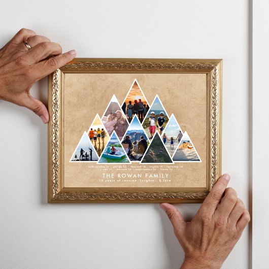 10e familie reünie geheugen foto collage poster