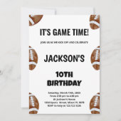 10e Football Birthday-uitnodigingen Kaart (Voorkant)