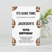 10e Football Birthday-uitnodigingen Kaart (Staand voorkant)