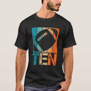 10e Football Verjaardag 10 Jaar Oud 10yr Jongens M T-shirt