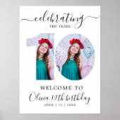 10e foto Verjaardag welkomstbord, hem of haar Poster (Voorkant)