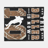 10e geboorte Football jongen Tien jaar oud Footbal Fleece Deken (Voorkant (Horizontaal))