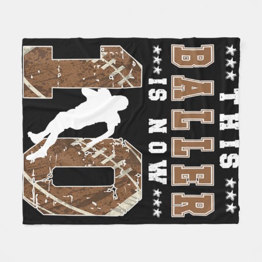 10e geboorte Football jongen Tien jaar oud Footbal Fleece Deken (Voorkant (Horizontaal))