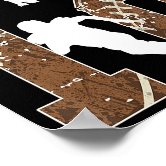 10e geboorte Football jongen Tien jaar oud Footbal Poster (Hoek)