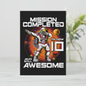 10e geboortedag Astronaut 10 jaar oude buitenruimt Kaart (Staand voorkant)