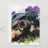 10e geboortedag, Monster Truck Smash Crash Boy Kaart (Achterkant)