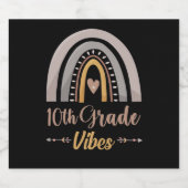 10e graad Vibes Tiende graad Terug naar school Bier Etiket (Enkel label)