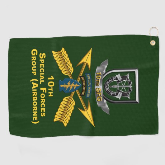 10e groep speciale strijdkrachten golfhanddoek (Horizontaal)