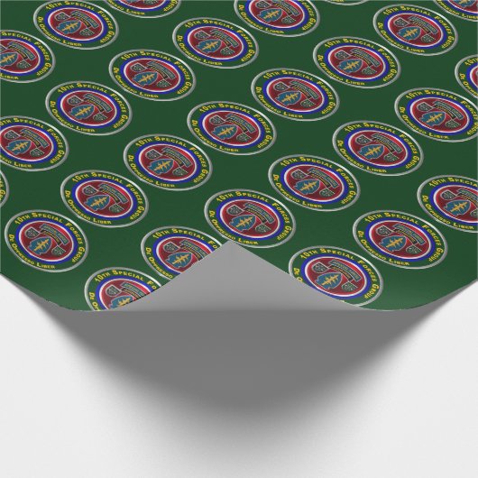 10e groep speciale strijdkrachten in de lucht cadeaupapier (Hoek)