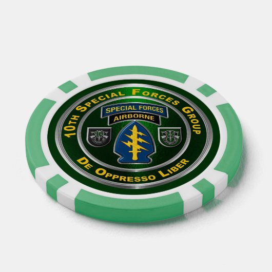 10e groep speciale strijdkrachten poker chips (Enkel)
