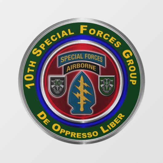 10e groep speciale strijdkrachten  raamsticker (Vel)