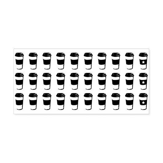 10e grote koffievrij visitekaartje rubberstempel (Afrduk)