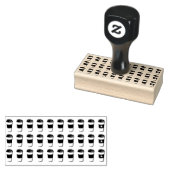 10e grote koffievrij visitekaartje rubberstempel (Gestempeld)