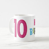 10e Happy Birthday Mok Design 1 (Voorkant links)