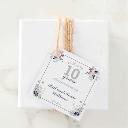 10e huwelijksfeest op Jubileum Bedankjes Labels (In situ)