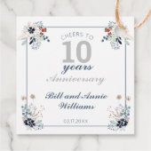 10e huwelijksfeest op Jubileum Bedankjes Labels (Achterkant)