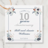 10e huwelijksfeest op Jubileum Bedankjes Labels (Voorkant)