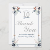 10e huwelijksfeest op Jubileum Bedankkaart (Voorkant)