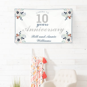 10e huwelijksfeest op Jubileum Spandoek
