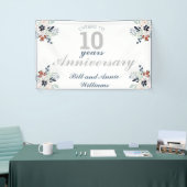 10e huwelijksfeest op Jubileum Spandoek (Beurs)