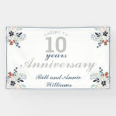 10e huwelijksfeest op Jubileum Spandoek (Horizontaal)