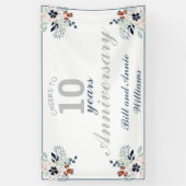 10e huwelijksfeest op Jubileum Spandoek (Verticaal)