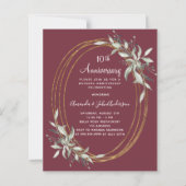 10e huwelijksjubileum bordeaux uitnodiging (Voorkant)