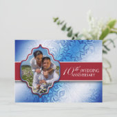 10e huwelijksjubileum foto kaart (Staand voorkant)