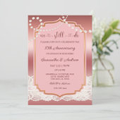  10e huwelijksjubileumfeest kaart (Staand voorkant)