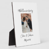 10e huwelijksverjaardag foto naam koppel Romantisc Fotoplaat (Zijkant)