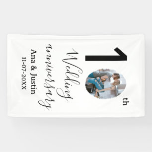 10e huwelijksverjaardag naam foto vet letter st spandoek