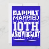 10e huwelijksverjaardagsfeest kaart (Voorkant)