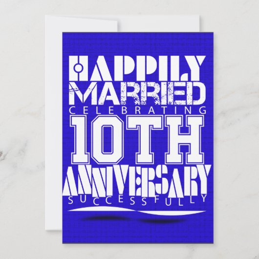 10e huwelijksverjaardagsfeest kaart (Voorkant)