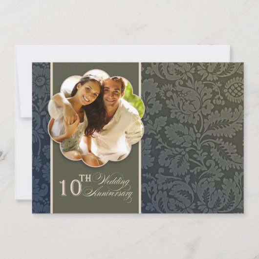 10e jaar foto-uitnodigingen kaart (Voorkant)