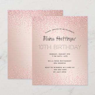 10e jaarbudget feestdag Glitter Roos Gold Metal