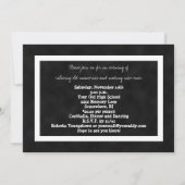 10e jaars Klasse Reünie Zwart schoolbord Kaart (Achterkant)