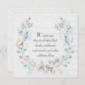 10e Jubilea krans op hout Kaart (Voorkant / Achterkant)