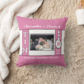 10e jubileum 1 foto roze kussen (Deken)
