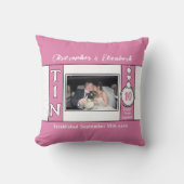 10e jubileum 1 foto roze kussen (Voorkant)