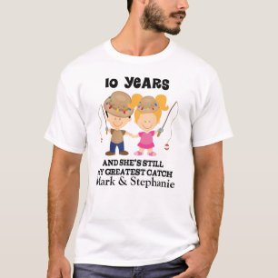 10e Jubileum, aangepast cadeau voor hem T-shirt