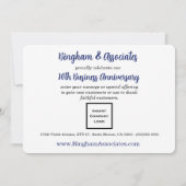 10e Jubileum Bedrijfsaankondiging Blauw Aankondiging (Achterkant)