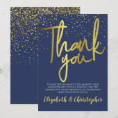 10e Jubileum Blauw Bedankkaart (Voorkant / Achterkant)